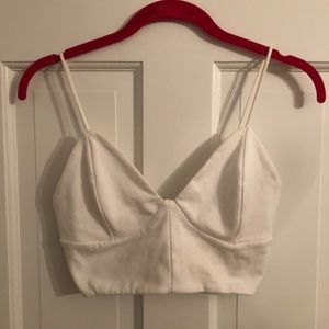 Aritzia White Crop Top